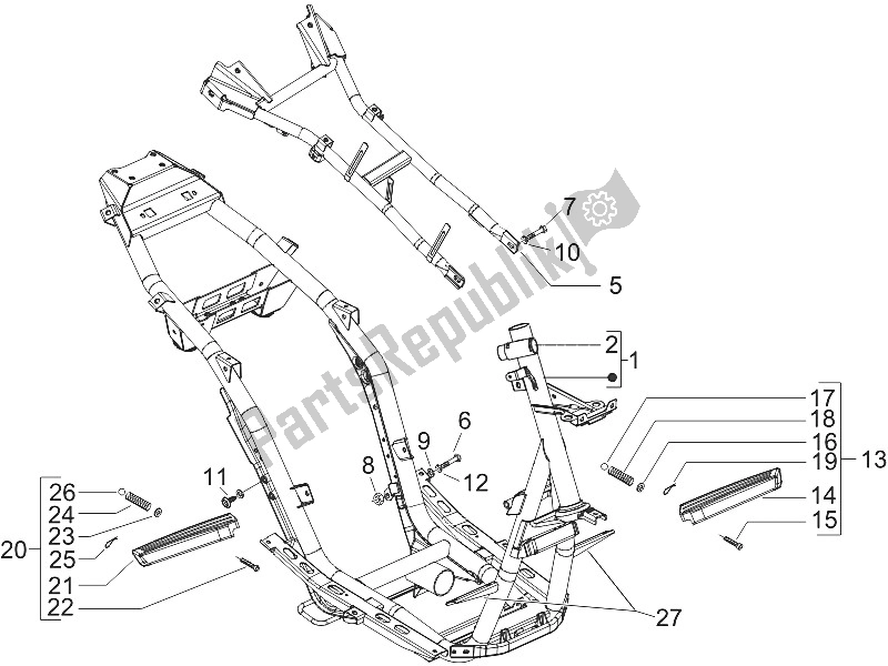 Toutes les pièces pour le Cadre / Carrosserie du Gilera Runner 200 VXR 4T 2005