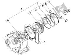 Cylinder-piston-wrist pin unit