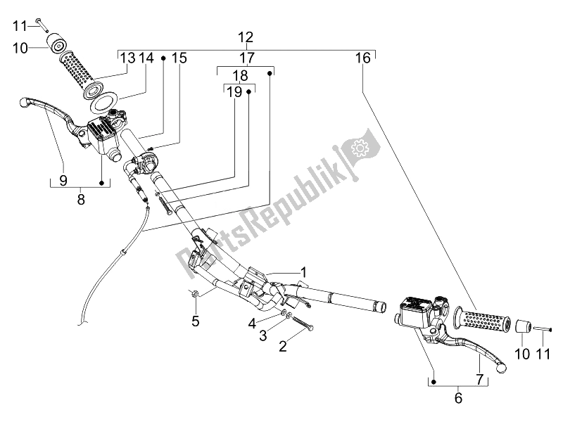 Todas las partes para Manillar - Master Cil. De Gilera Runner 50 SP 2010