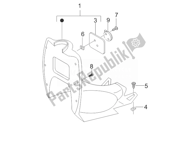 All parts for the Front Glove-box - Knee-guard Panel of the Gilera Stalker 50 2007