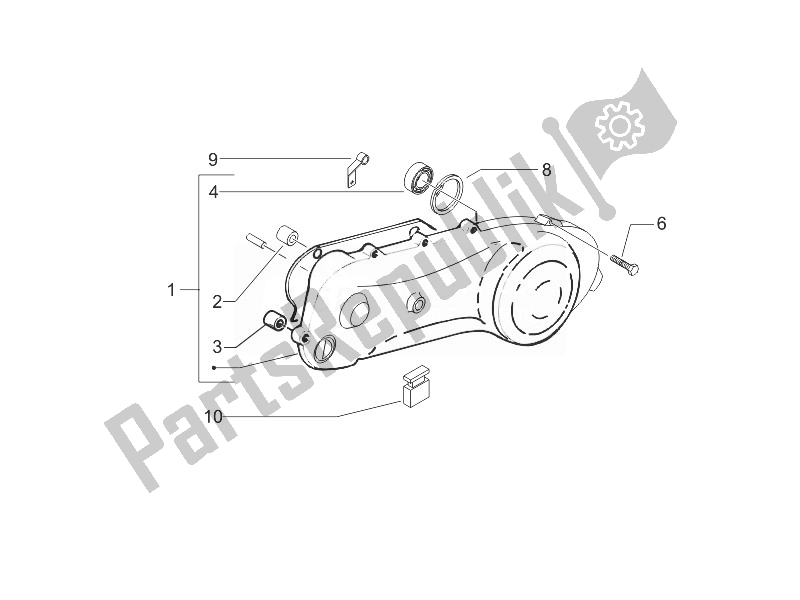 Toutes les pièces pour le Couvercle De Carter - Refroidissement Du Carter du Gilera Stalker 50 2007