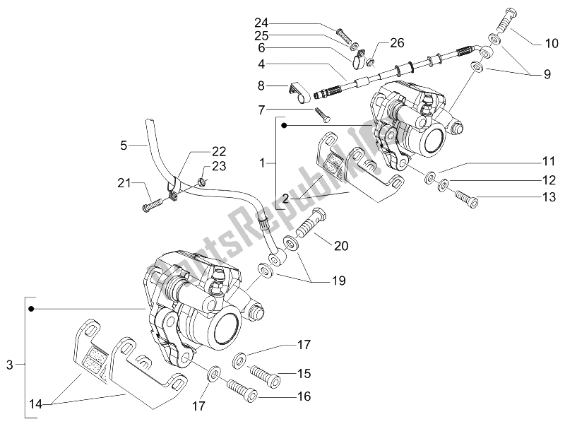 All parts for the Brakes Pipes - Calipers of the Gilera Runner 50 Pure JET Race 2005