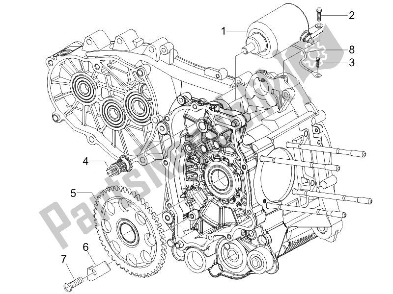 Toutes les pièces pour le Stater - Démarreur électrique du Gilera Nexus 250 SP E3 2006