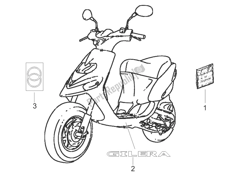 Toutes les pièces pour le Plaques - Emblèmes du Gilera Stalker 50 2007