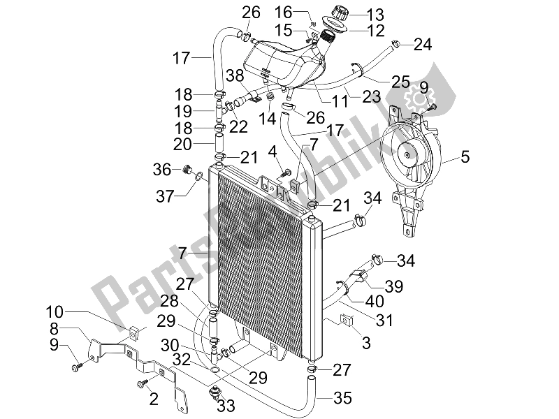 Todas las partes para Sistema De Refrigeración de Gilera Runner 125 VX 4T E3 UK 2006