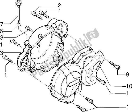 Toutes les pièces pour le Demi-carters De Carter du Gilera H K 50 1998