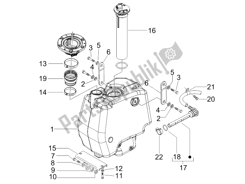 Toutes les pièces pour le Réservoir D'essence du Gilera Runner 125 VX 4T Race E3 2006