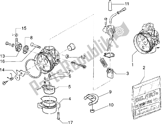 Toutes les pièces pour le Carburateur du Gilera Surfer 50 1998