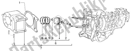 Toutes les pièces pour le Axe De Cylindre-piston-poignet, Assy du Gilera Runner 125 VX 4T 1998