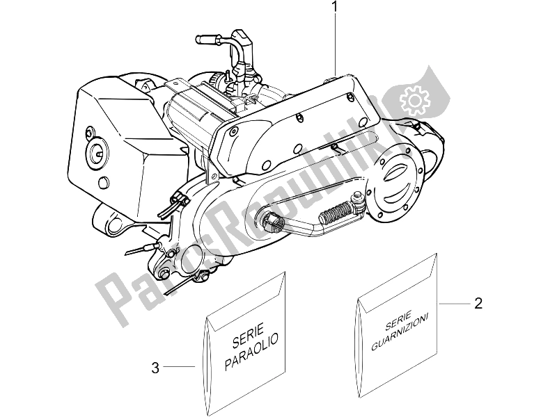 Toutes les pièces pour le Moteur, Assemblage du Gilera Stalker Special Edition 50 2007