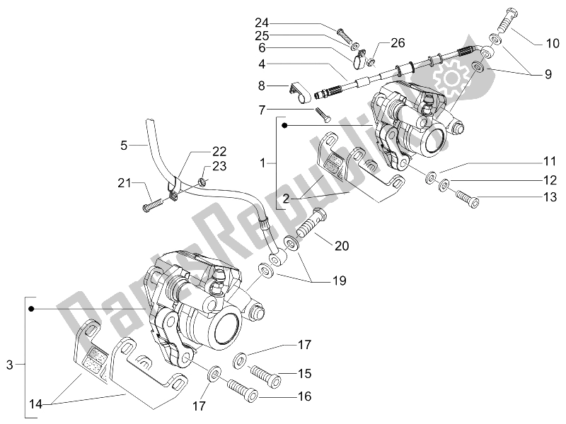 All parts for the Brakes Pipes - Calipers of the Gilera Runner 50 SP Race 2005