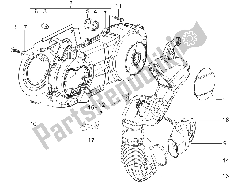 Todas las partes para Tapa Del Cárter - Enfriamiento Del Cárter de Gilera Runner 200 VXR 4T Race E3 UK 2006