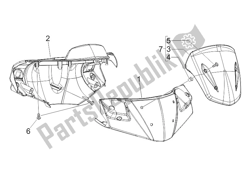 All parts for the Handlebars Coverages of the Gilera Runner 50 Pure JET 2005