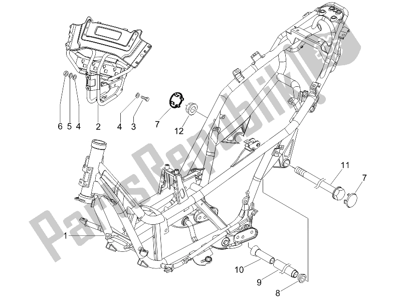 Toutes les pièces pour le Cadre / Carrosserie du Gilera Nexus 500 E3 UK 2006