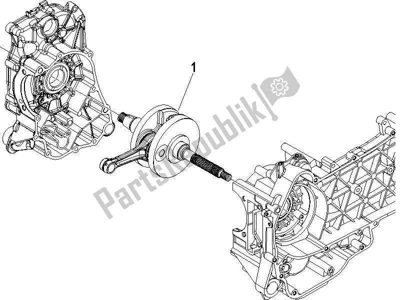 All parts for the Crankshaft of the Gilera Runner 125 ST 4T E3 2008