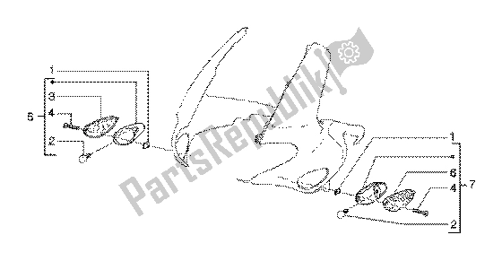 Tutte le parti per il Indicatori Di Direzione Anteriori del Gilera Runner 125 FX 2T 1998