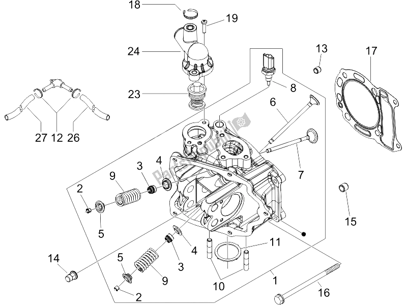 Toutes les pièces pour le Unité De Tête - Valve du Gilera Runner 200 VXR 4T Race 2005