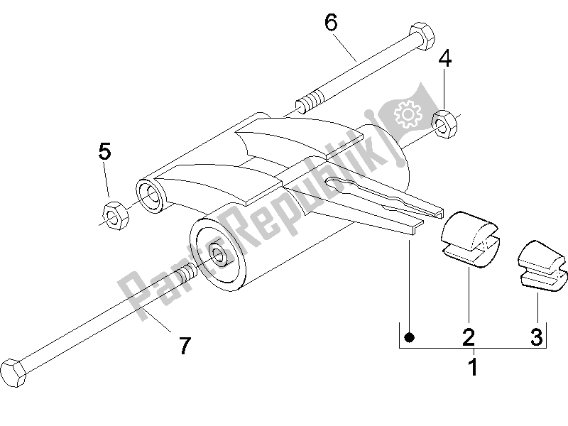 Tutte le parti per il Braccio Oscillante del Gilera Runner 50 SP UK 2005