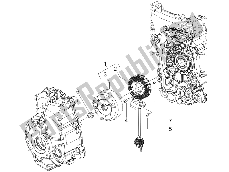 All parts for the Flywheel Magneto of the Gilera Runner 125 VX 4T Race E3 2006