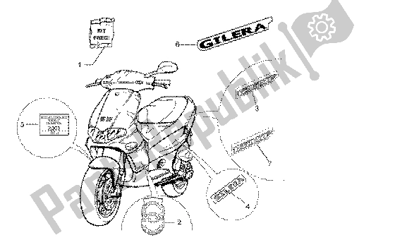 Tutte le parti per il Emblemi Modello 2002 del Gilera Runner 125 FX 2T 1998