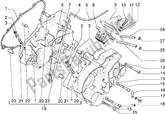 Toutes les pièces pour le Carter du Gilera H K 50 1998