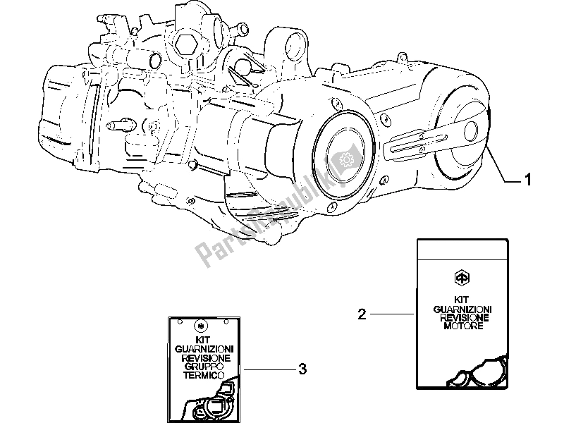 All parts for the Engine, Assembly of the Gilera Nexus 500 E3 2006