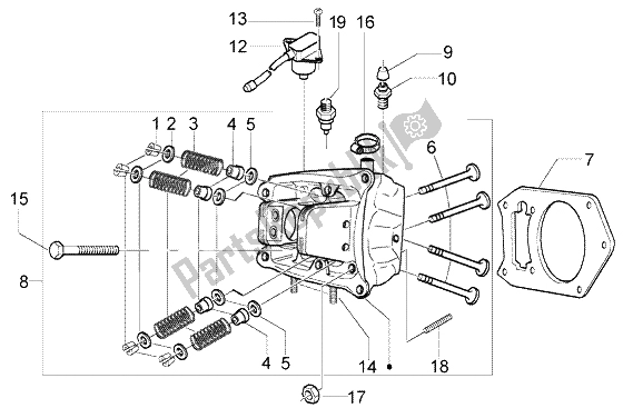 Todas las partes para Válvulas De Cabeza de Gilera Nexus 500 1998