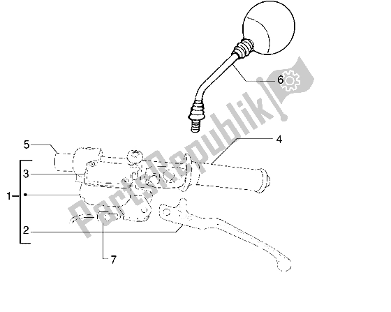 All parts for the Master Cylinder (2) of the Gilera DNA 50 1998