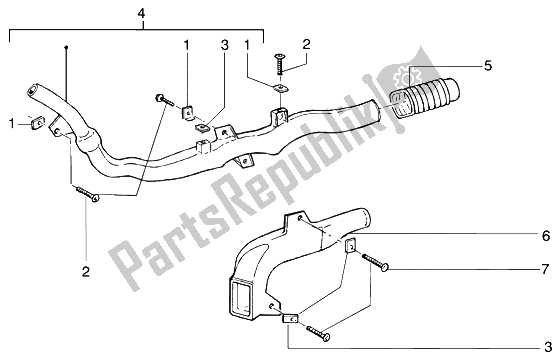 Todas as partes de Tubo De Refrigeração Da Correia - Tubo De Entrada do Gilera Runner 50 Purejet 1998