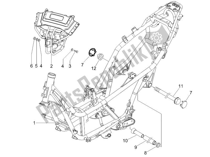 Toutes les pièces pour le Cadre / Carrosserie du Gilera Nexus 500 SP E3 2006