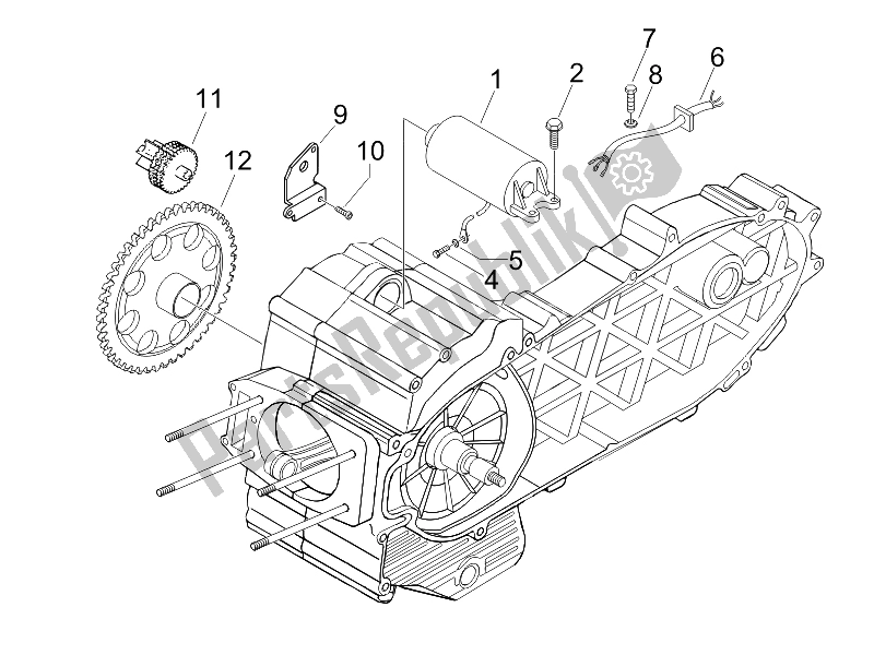 All parts for the Stater - Electric Starter of the Gilera Nexus 500 E3 2006