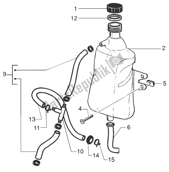 Toutes les pièces pour le Vase D'expansion du Gilera Runner 125 VX 4T 1998