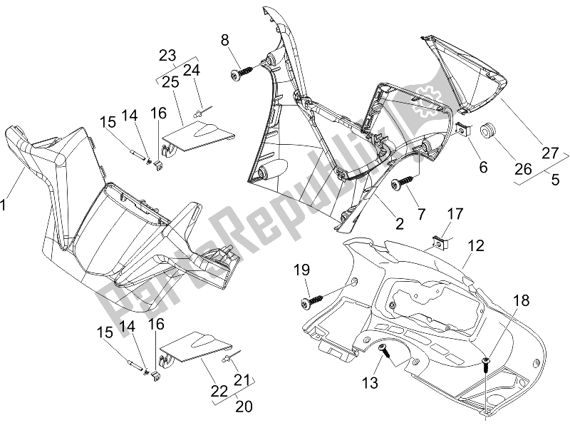 Toutes les pièces pour le Couvertures De Guidon du Gilera Nexus 250 SP E3 2006