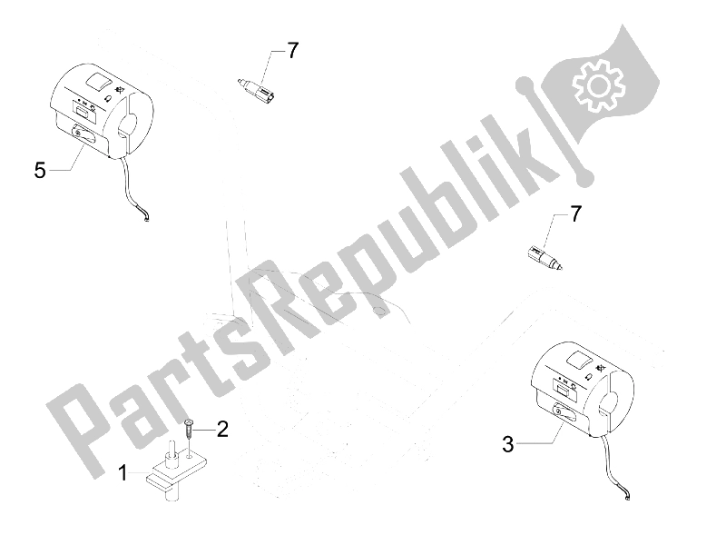 All parts for the Selectors - Switches - Buttons of the Gilera Nexus 500 E3 2009