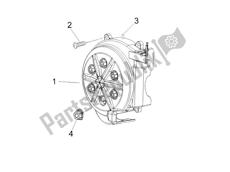 Alle onderdelen voor de Vliegwiel Magneto Deksel - Oliefilter van de Gilera Runner 50 SP UK 2005