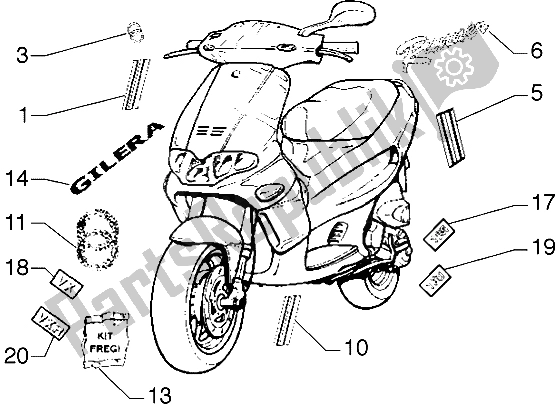 All parts for the K. Trimmings of the Gilera Runner VX 125 1998