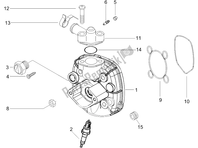 Tutte le parti per il Coperchio Della Testata del Gilera Runner 50 Pure JET SC UK 2005