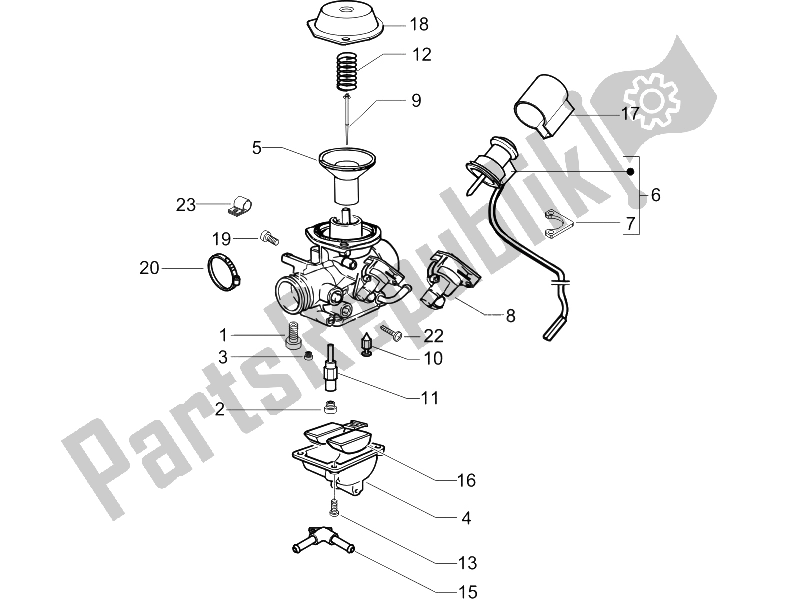 All parts for the Carburetor's Components of the Gilera Runner 200 VXR 4T Race UK 2006