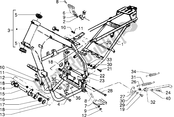 Tutte le parti per il Telaio del Gilera Surfer 50 1998