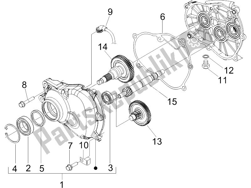 Toutes les pièces pour le Unité De Réduction du Gilera Runner 200 VXR 4T Race 2005