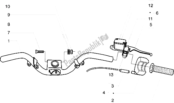 Wszystkie części do Kierownica-cylinder G?ówny Gilera ICE 50 1998