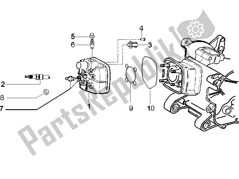 Tutte le parti per il Coperchio Della Testata del Gilera Runner 50 SP UK 2005