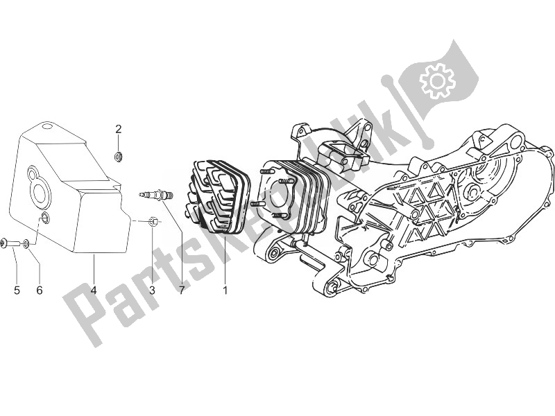 Tutte le parti per il Coperchio Della Testata del Gilera Stalker 50 2007