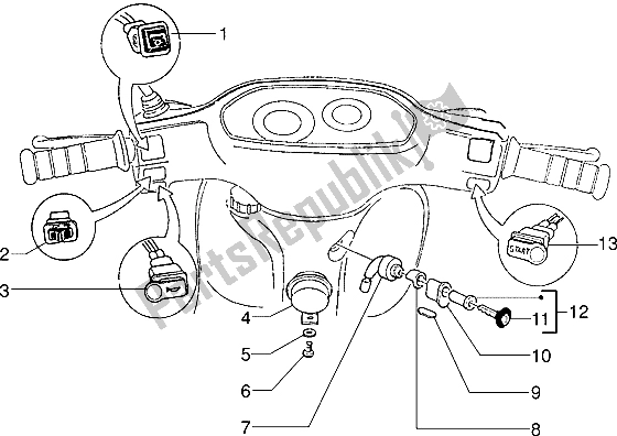 Tutte le parti per il Dispositivi Elettrici (2) del Gilera Storm 50 1998