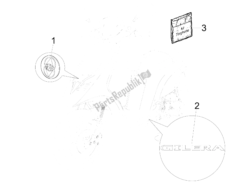 Toutes les pièces pour le Plaques - Emblèmes du Gilera Storm 50 2007