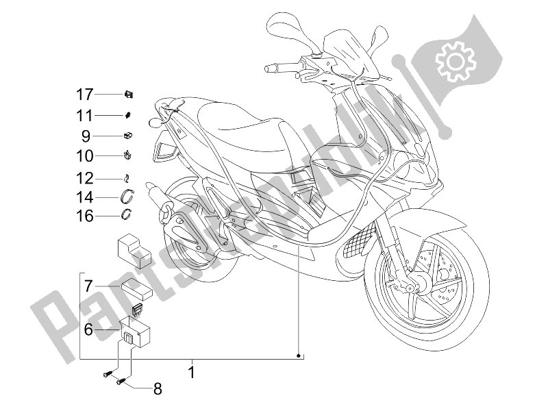 All parts for the Main Cable Harness of the Gilera Runner 125 VX 4T SC UK 2006