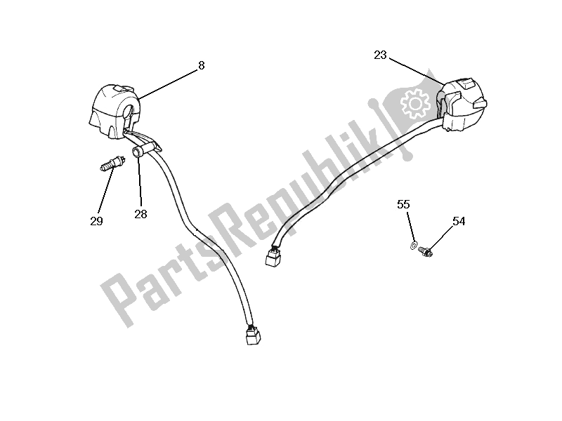 All parts for the Inverseurs - Commutateurs - Boutons - Interrupteurs of the Gilera SC 125 2006