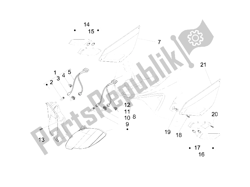 Todas las partes para Faros Delanteros - Luces Intermitentes de Gilera Nexus 125 E3 2007