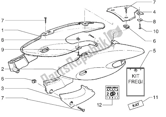 Toutes les pièces pour le Couvercles Latéraux du Gilera Stalker 50 1998