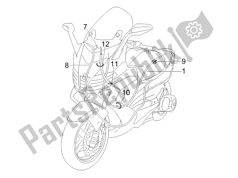 All parts for the Transmissions of the Gilera Nexus 500 E3 2009